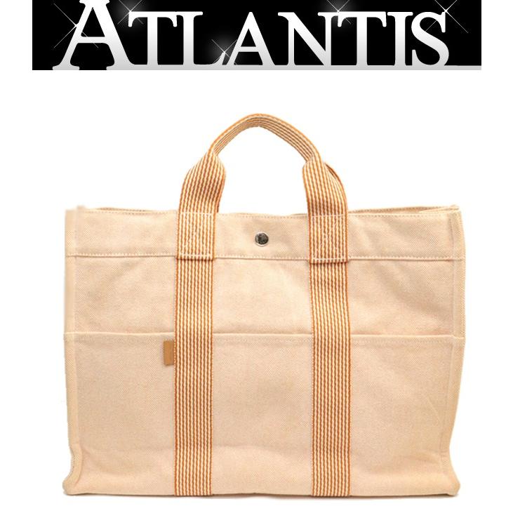 ☆*☆様 買得◆ 送料込◆HERMES ニューフールトゥMM トートバッグ オレ 広尾店】エルメス HERMES ニューフールトゥMM トートバッグ キャンバス