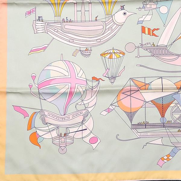 広尾店】美品 エルメス HERMES カレ90 大判スカーフ LES FOLIES DU