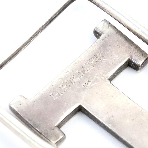 【超希少・美品】HERMES Hデザイン マネークリップ タイピン Ag925 広尾店】エルメス HERMES Hロゴ マネークリップ アフターダイヤ SV925