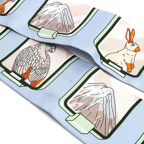 広尾店】エルメス HERMES ツイリー STORY ブルー系 マルチカラー