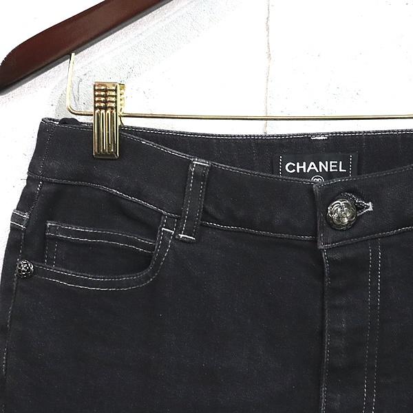 広尾店】美品 シャネル CHANEL デニムパンツ ブラック P52756 size:40