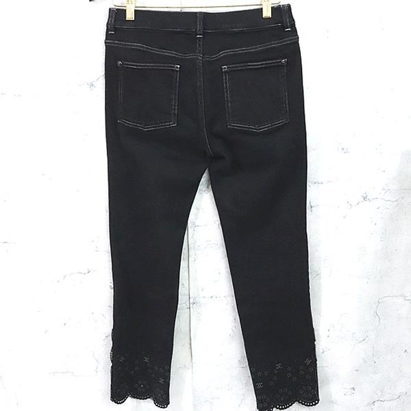 広尾店】美品 シャネル CHANEL デニムパンツ ブラック P52756 size:40