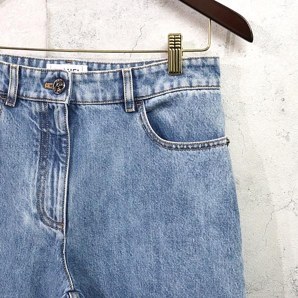 広尾店】極美品 シャネル CHANEL 25AW リボンデニムパンツ P80580 size