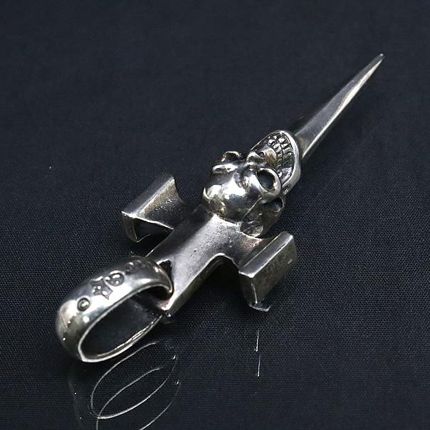 【広尾店】 ガボラトリー Gaboratory シングルスカルダガー スクエアトップ ペンダント ネックレス 19.85g SV925 【18340】 |  | 01