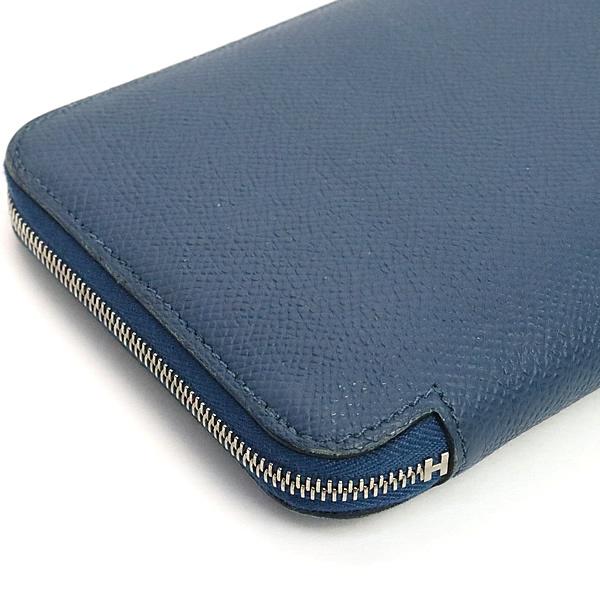 【広尾店】 エルメス HERMES アザップロング シルクイン 長財布 ディープブルー SV金具 D刻印(2019年) 【18541】 |  | 03