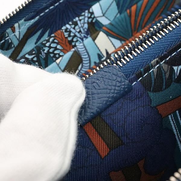 【広尾店】 エルメス HERMES アザップロング シルクイン 長財布 ディープブルー SV金具 D刻印(2019年) 【18541】 |  | 06