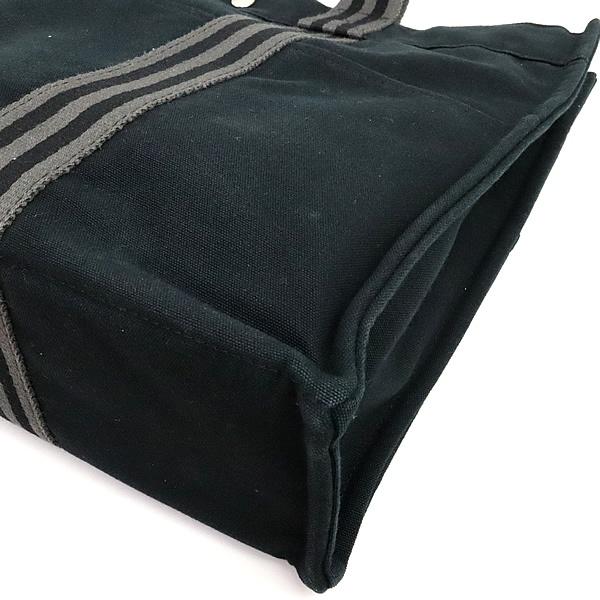 【広尾店】エルメス HERMES フールトゥMM トートバッグ キャンバス 黒 【18543】 |  | 02