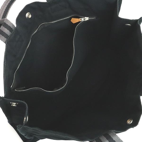 【広尾店】エルメス HERMES フールトゥMM トートバッグ キャンバス 黒 【18543】 |  | 06
