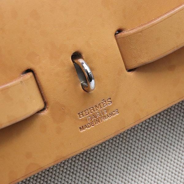 【広尾店】 エルメス HERMES エールバッグアドPM トワルアッシュ×ヴァッシュハンター ライトブラウン □G刻印(2003年) 【18545】 |  | 05