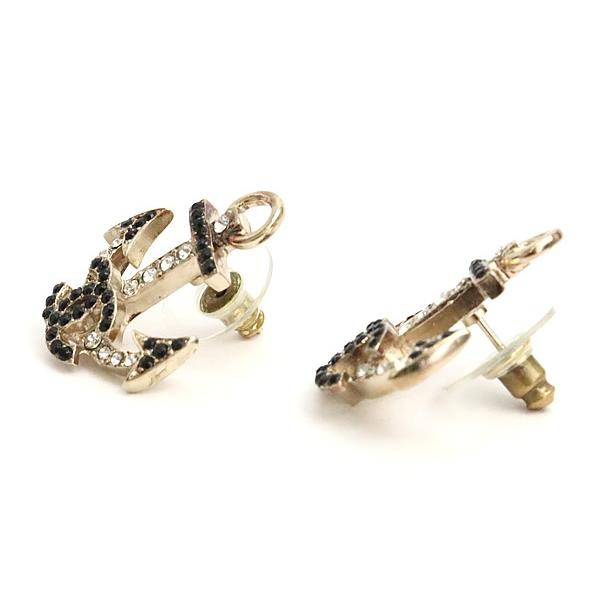 広尾店】美品 シャネル CHANEL ココマーク ラインストーン ピアス 18A