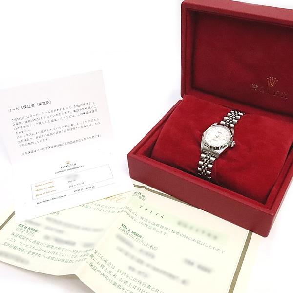 【広尾店】美品 ロレックス ROLEX デイトジャスト10Pダイヤ レディース腕時計 彫りコンピューター文字盤 79174G K番(2001年)【18763】 |  | 06
