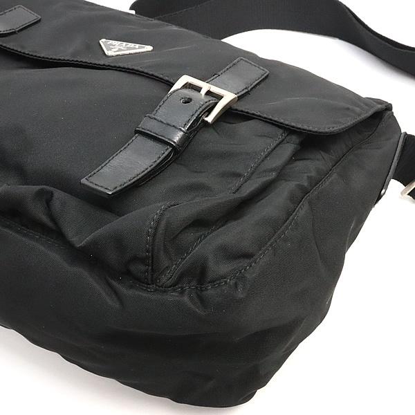 【広尾店】プラダ PRADA 三角ロゴ ショルダーバッグ メッセンジャーバッグ シングルポケット ナイロン 黒 【18799】 広尾店】プラダ PRADA 三角ロゴ ショルダーバッグ メッセンジャー
