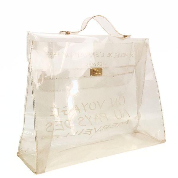 広尾店】 エルメス HERMES ビニールケリー ハンドバッグ クリア 