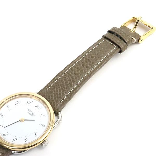 【広尾店】 エルメス HERMES アルソー SS×GP ホワイト文字盤 クォーツ レディース時計 AR3.520【19240】 |  | 02