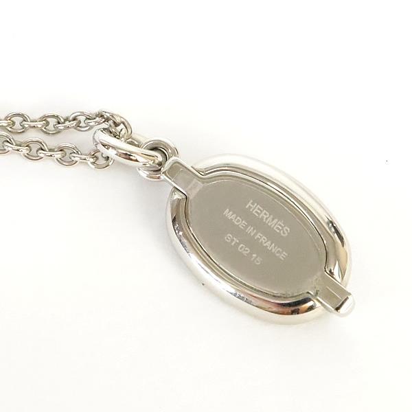 【広尾店】極美品 エルメス HERMES ミニ マイヨンPM ペンダント ネックレス ルージュアッシュ×シルバー 【20237】 |  | 06