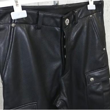 【世界最安】 CHROME HEARTS 新宿店 クロムハーツ SALE 新品 DEVIL DOG レザーカーゴパンツ メンズ シルバー SV925 30インチ 黒 30496 |  | 04