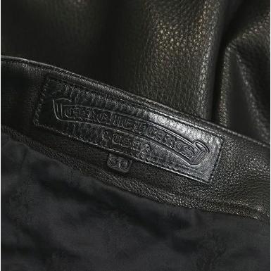 【世界最安】 CHROME HEARTS 新宿店 クロムハーツ SALE 新品 DEVIL DOG レザーカーゴパンツ メンズ シルバー SV925 30インチ 黒 30496 |  | 05
