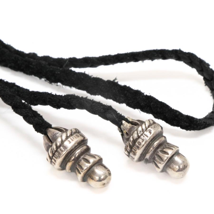 正規品 クロムハーツ silver 925 ボロチップ ネックレス ブレード CHROME HEARTS 新宿店 クロムハーツ ボロチップ レザー ブレイド