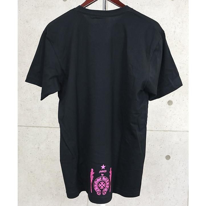 CHROME HEARTS 新宿店 SALE 新品 クロムハーツ フォティ Tシャツ 半袖 メンズ size:L 黒/ピンク 30640の画像