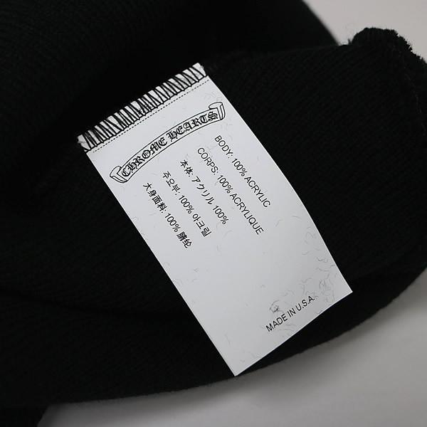【在庫処分大セール！】 CHROME HEARTS 新宿店 クロムハーツ SALE 新品 ACRYLIC WATCH CAP CHロゴ刺繍 ビーニー ニットキャップ メンズ 黒/白 30642 在庫処分大セール！】 CHROME HEARTS 新宿店 クロムハーツ SALE 新品