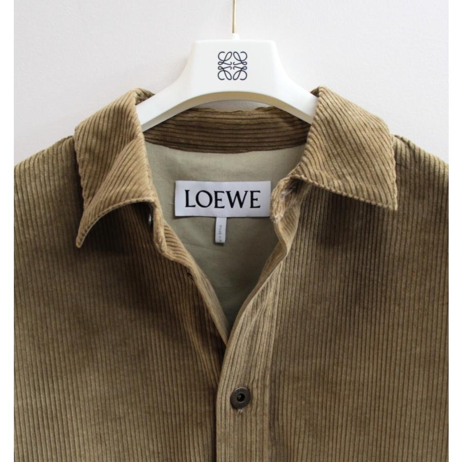 LOEWE 新宿店 ロエベ SALE 新品 コーデュロイ カシミヤ混 シャツジャケット メンズ ライトブラウン size:44 30689の画像