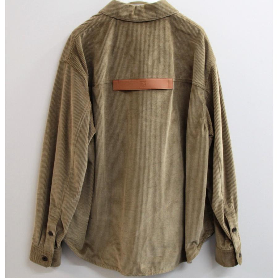LOEWE 新宿店 ロエベ SALE 新品 コーデュロイ カシミヤ混 シャツジャケット メンズ ライトブラウン size:44 30689の画像