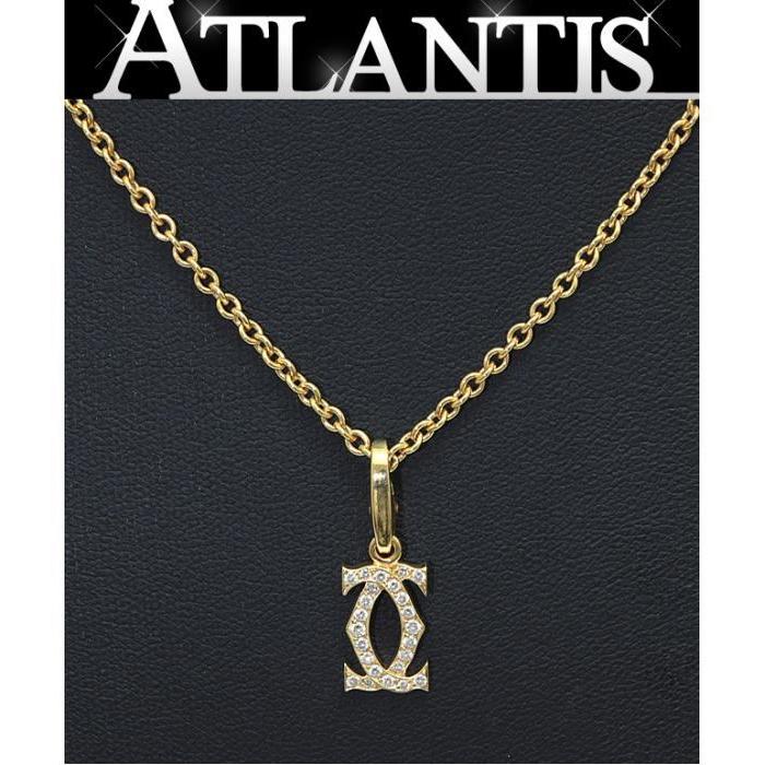 カルティエ Cartier 2Cダイヤネックレス 750 YG 【62074】 : atlantis
