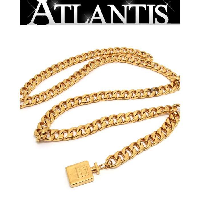 シャネル CHANEL ヴィンテージ 香水モチーフ 極太チェーンベルト