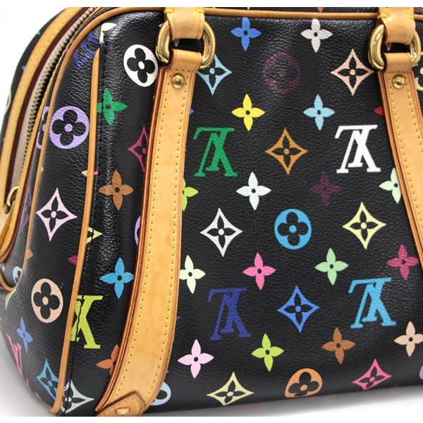ルイヴィトン LOUIS VUITTON プリシラ ハンドバッグ マルチカラー 黒