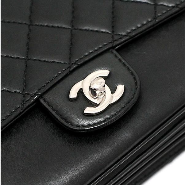 シャネル CHANEL マトラッセ20 アコーディオン チェーンショルダーバッグ S金具 ラム 黒 【64161】 : atlantis ...