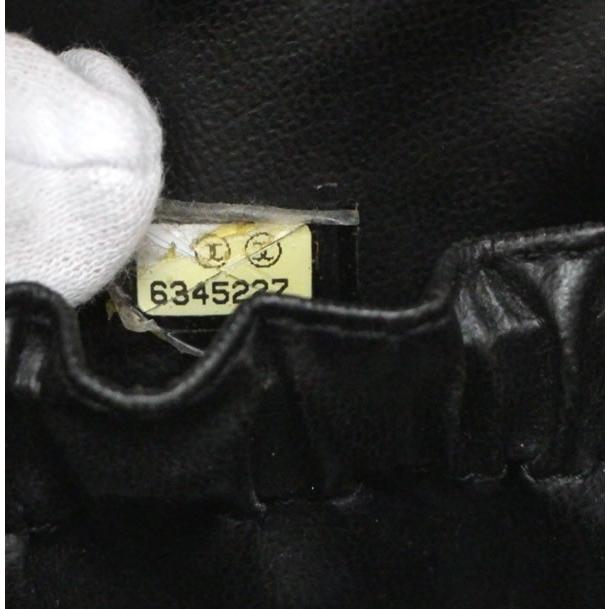 シャネル CHANEL バニティバッグ 化粧ポーチ キャビアスキン 黒