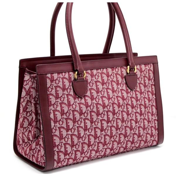 Dior トロッター ジャガード カナージュ調ステッチ CD金具 トートバッグ クリスチャンディオール Christian Dior トロッター ダブルポケット