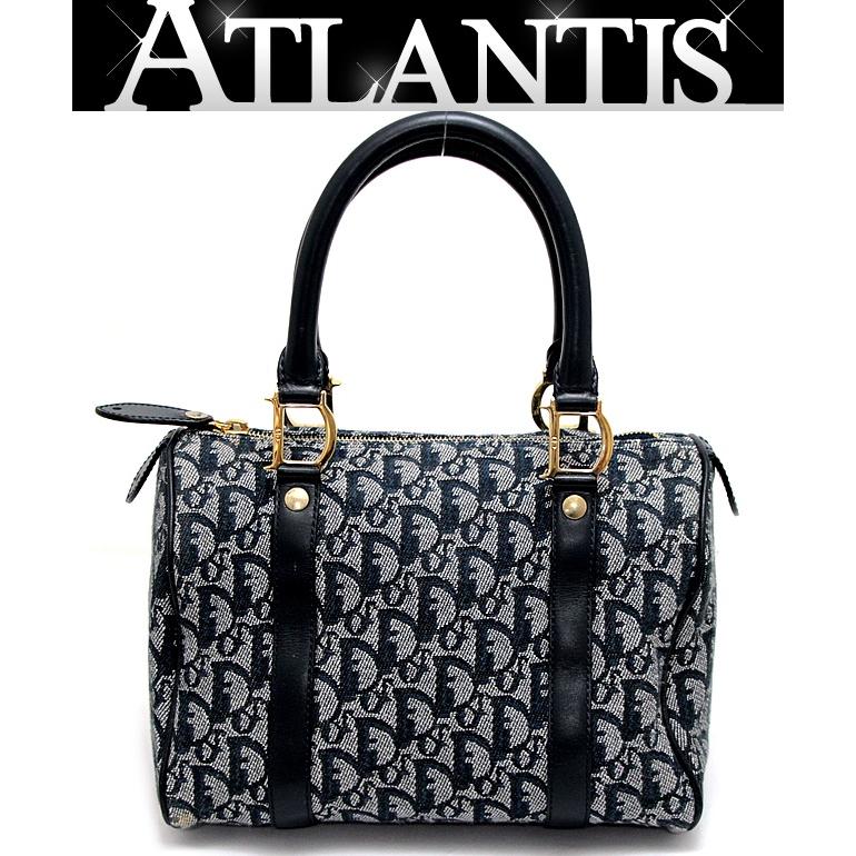 ChristianDior トロッターハンドバッグ レザー ジャガード