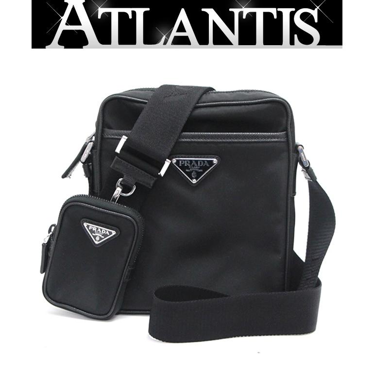 PRADA プラダ ショルダーバッグ テスート サフィアーノ 三角ロゴ 黒 美品 プラダ PRADA 三角ロゴ テスート ショルダーバッグ ナイロン