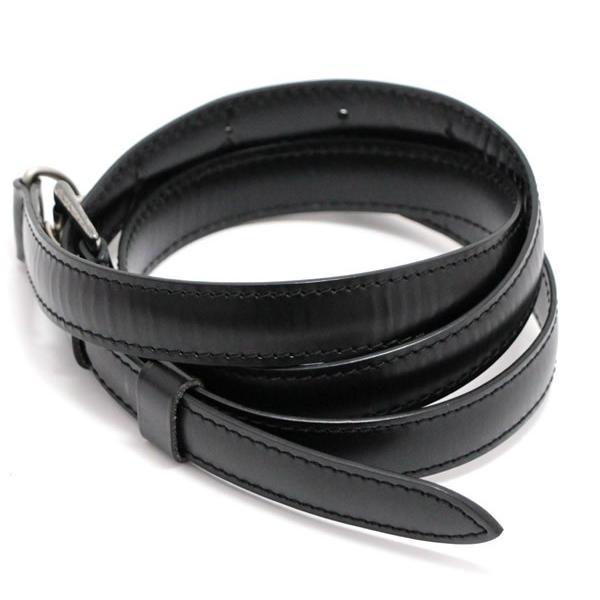 【銀座松屋直営店購入】Louis Vuitton ブラックレザーストラップベルト 銀座松屋直営店購入】Louis Vuitton ブラックレザーストラップベルト