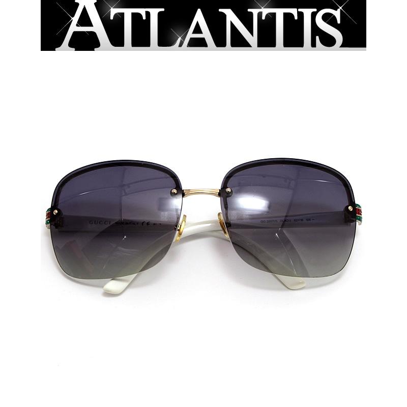 グッチ GUCCI サングラス キラキラシェリー 白 【64571】 : atlantis