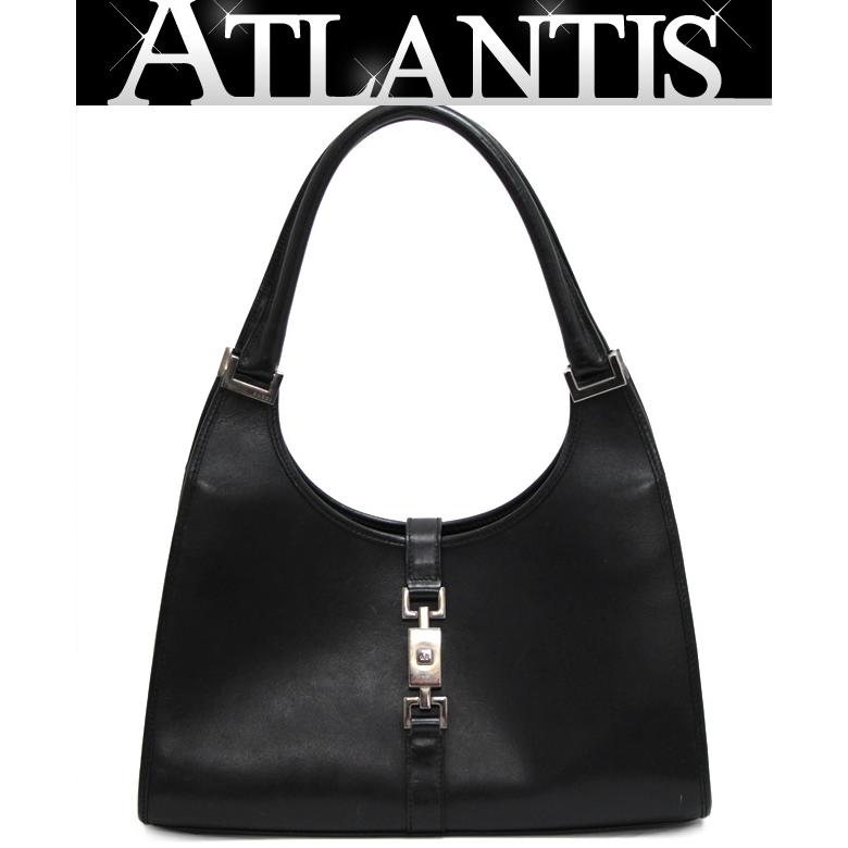 グッチ GUCCI ジャッキー ハンドバッグ レザー 黒 【64593