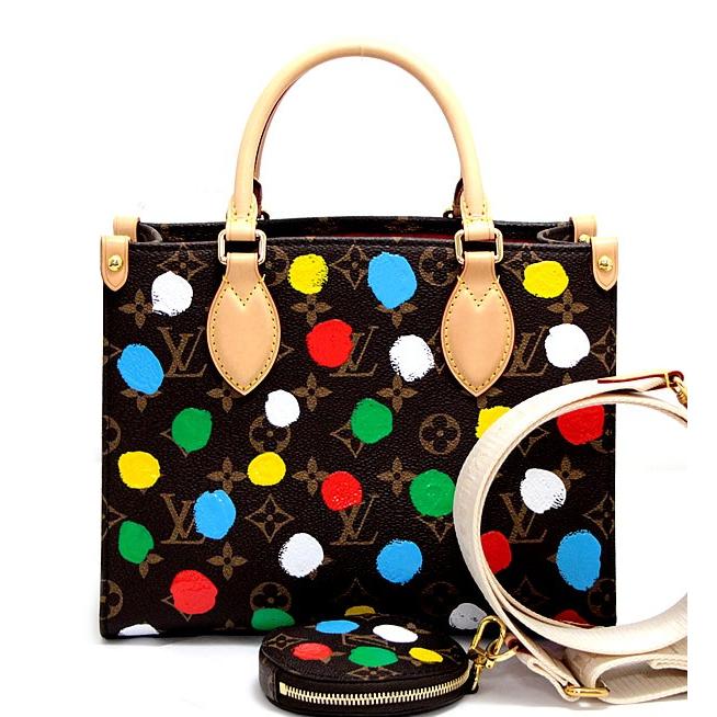 ルイヴィトン Louis Vuitton オンザゴーPM 草間彌生 ドット・ペイント