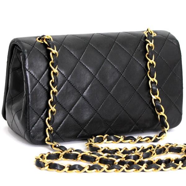 【本物】カード付シャネル ミニマトラッセ フルフラップ チェーンショルダー 黒 シャネル CHANEL ミニマトラッセ フルフラップ チェーンショルダー