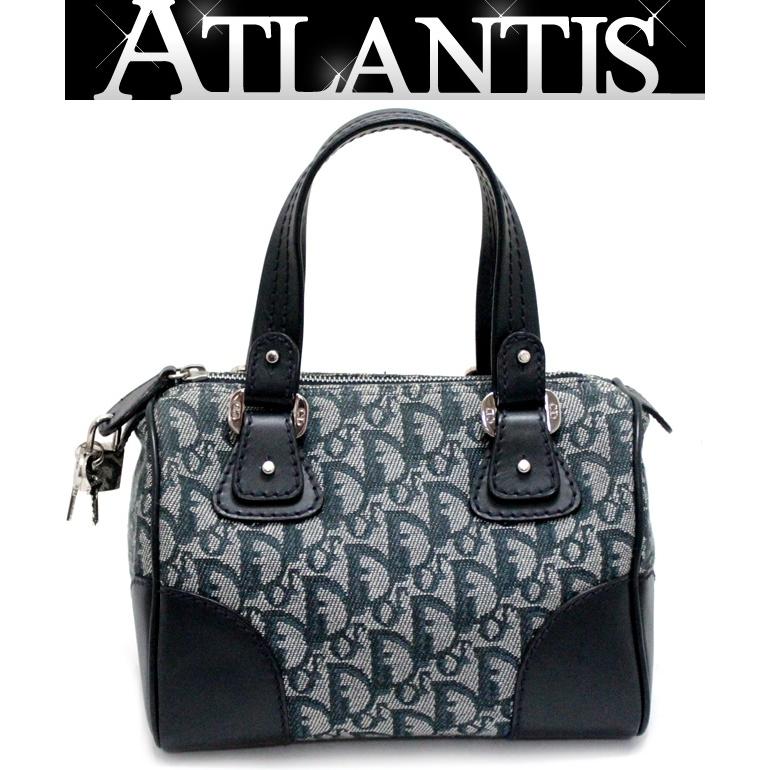 ChristianDior トロッターハンドバッグ レザー ジャガード