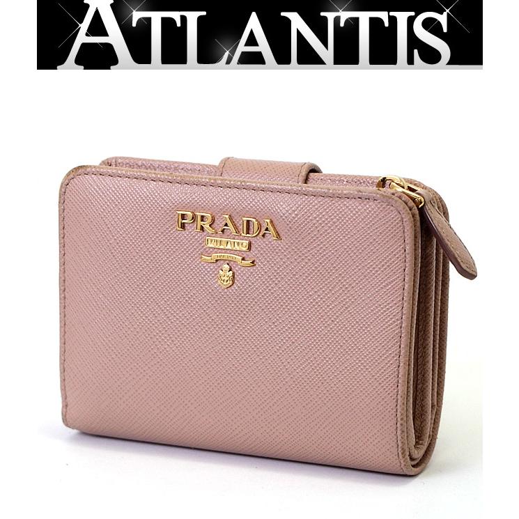 プラダ PRADA L字ファスナー 二つ折り コンパクト財布 サフィアーノ  