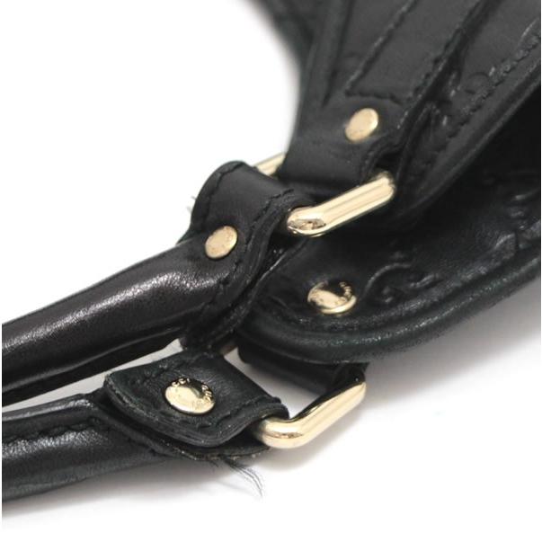 グッチ GUCCI グッチシマ ジャッキー ハンドバッグ レザー 黒 【64999