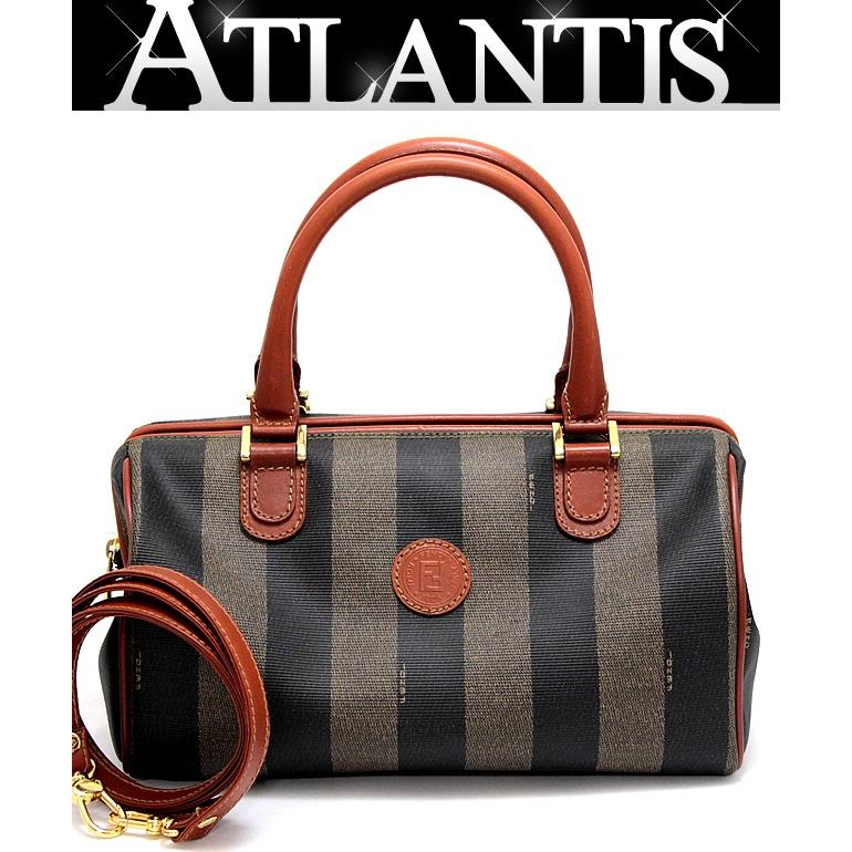 フェンディ FENDI ヴィンテージ ペカン 2WAY ミニボストンバッグ PVC