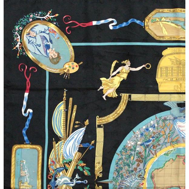 HERMES エルメス カレ90 LE GEOGRAPHE 地理学者 エルメス HERMES カレ90 大判スカーフ LE GEOGRAPHE 地理学者