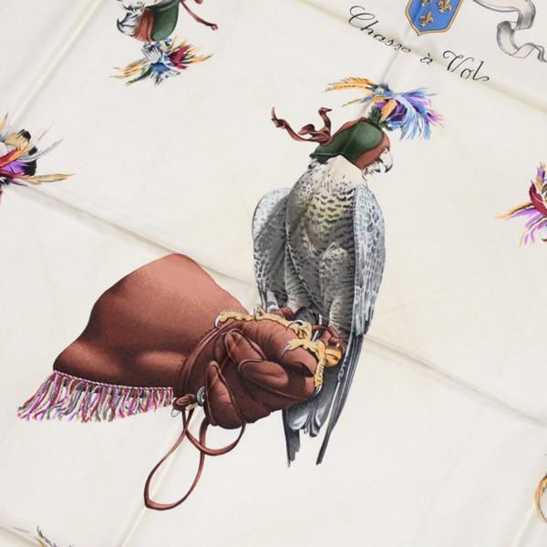 エルメス HERMES カレ90 大判スカーフ chasse a vol 鷹狩り エルメス HERMES カレ90 大判スカーフ chasse a vol 鷹狩り