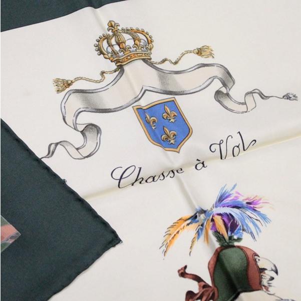 エルメス HERMES カレ90 大判スカーフ chasse a vol 鷹狩り エルメス HERMES カレ90 大判スカーフ chasse a vol 鷹狩り
