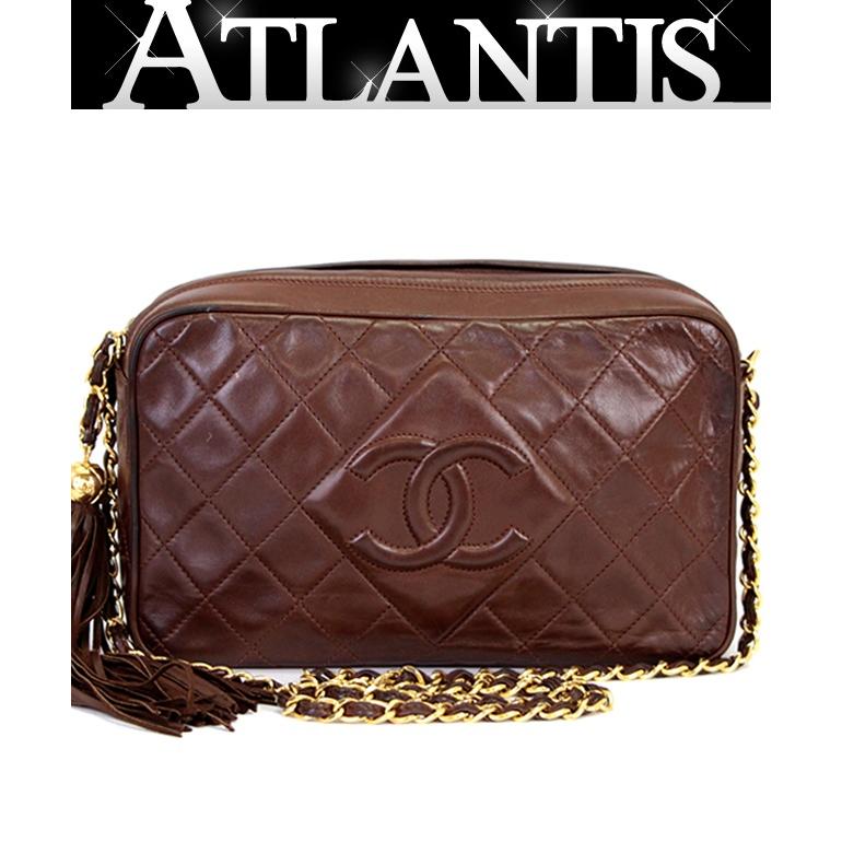 シャネル CHANEL マトラッセ フリンジ チェーンショルダーバッグ ラム 