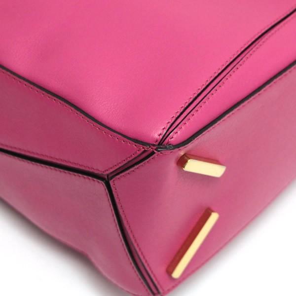 極美品 ロエベ LOEWE パズルバッグ スモール 2WAYバッグ ピンク レザー