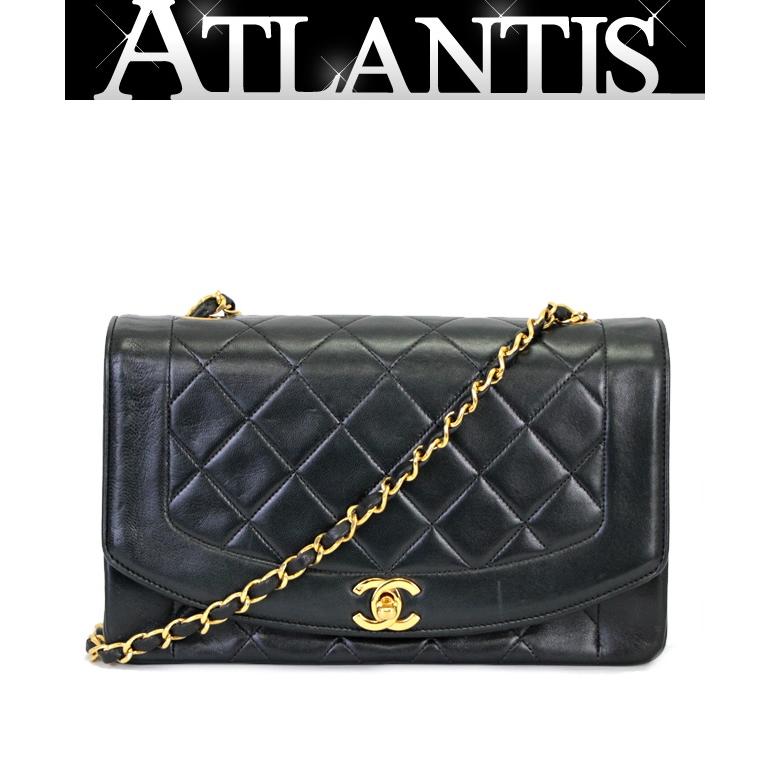 CHANEL(シャネル) ショルダーバッグ レディース ダイアナフラップマトラッセ ベージュ ゴールド金具/チェーンショルダー/ブティックシールあり ラムスキン シャネル CHANEL ダイアナフラップ マトラッセ25 チェーンショルダー