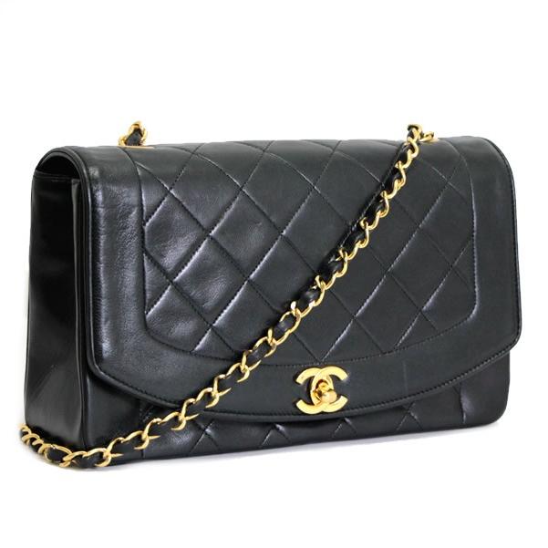 CHANEL(シャネル) ショルダーバッグ レディース ダイアナフラップマトラッセ ベージュ ゴールド金具/チェーンショルダー/ブティックシールあり ラムスキン シャネル CHANEL ダイアナフラップ マトラッセ25 チェーンショルダー